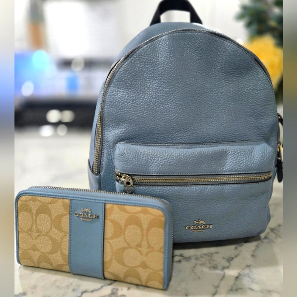 Coach backpack and wallet set